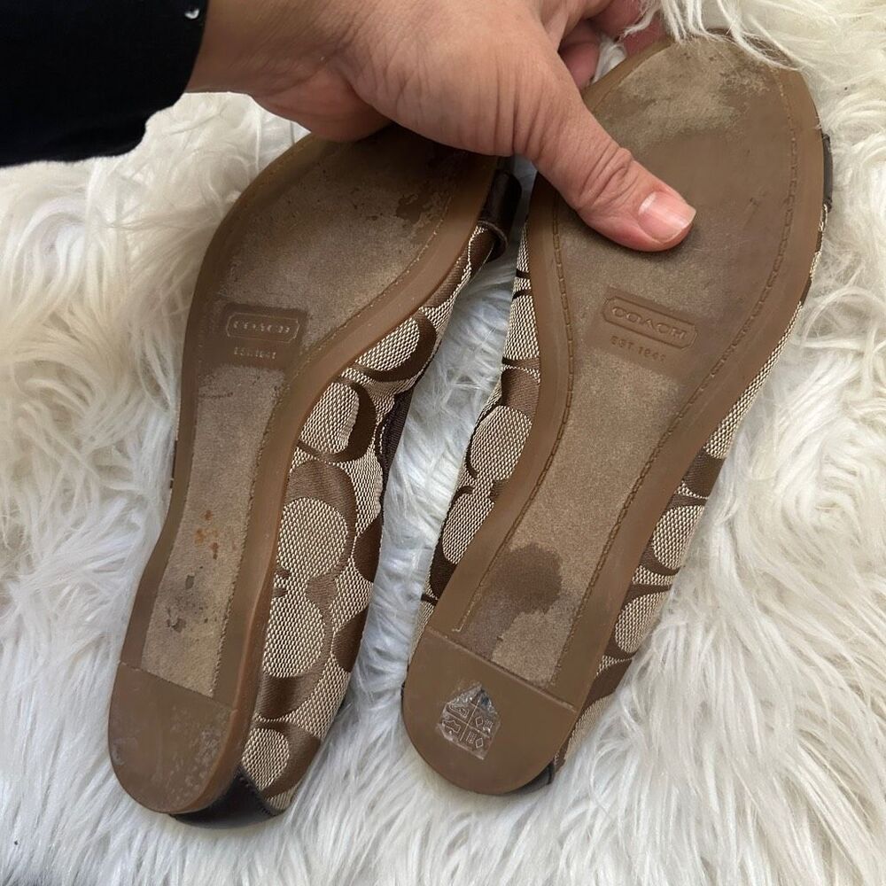 Coach flats women’s size 6 Chelsea leather cap ballet shoes - Picture 2 of 4